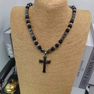 Silver Stainlesss Steel Cross  Necklace