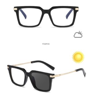 SmartShift Optical Black Frame (Anti Blue Light + Photochromic)